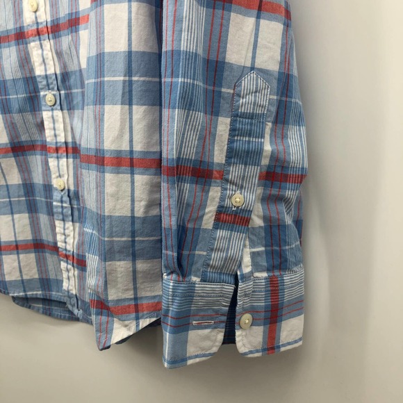 Vineyard Vines Plaid Tucker Shirt Small Blue Button-Down Mens Slim Fit Teal - Picture 5 of 8